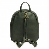 Rucsac din piele naturala, model DiAmanti Salvo Verde Scuro